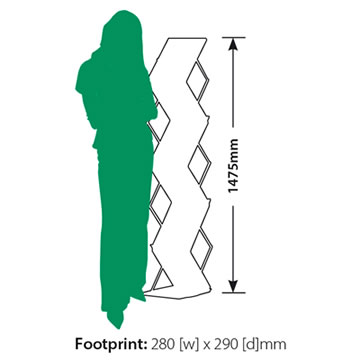 Compact Brochure Display dimensions